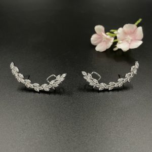 Brinco Zircônia (Earcuff) Banho Ródio 100987